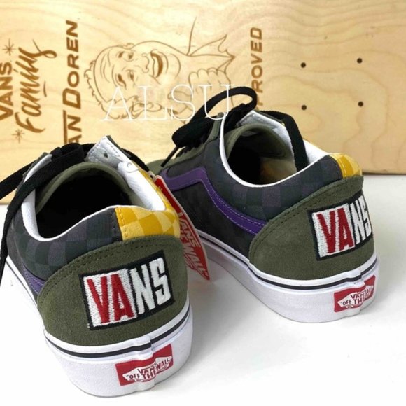 💖MEGA SALE💖VANS  Old Skool Otw Rally Checker Suede Canva Women 8 VN0A4BV5VZN - Picture 4 of 9